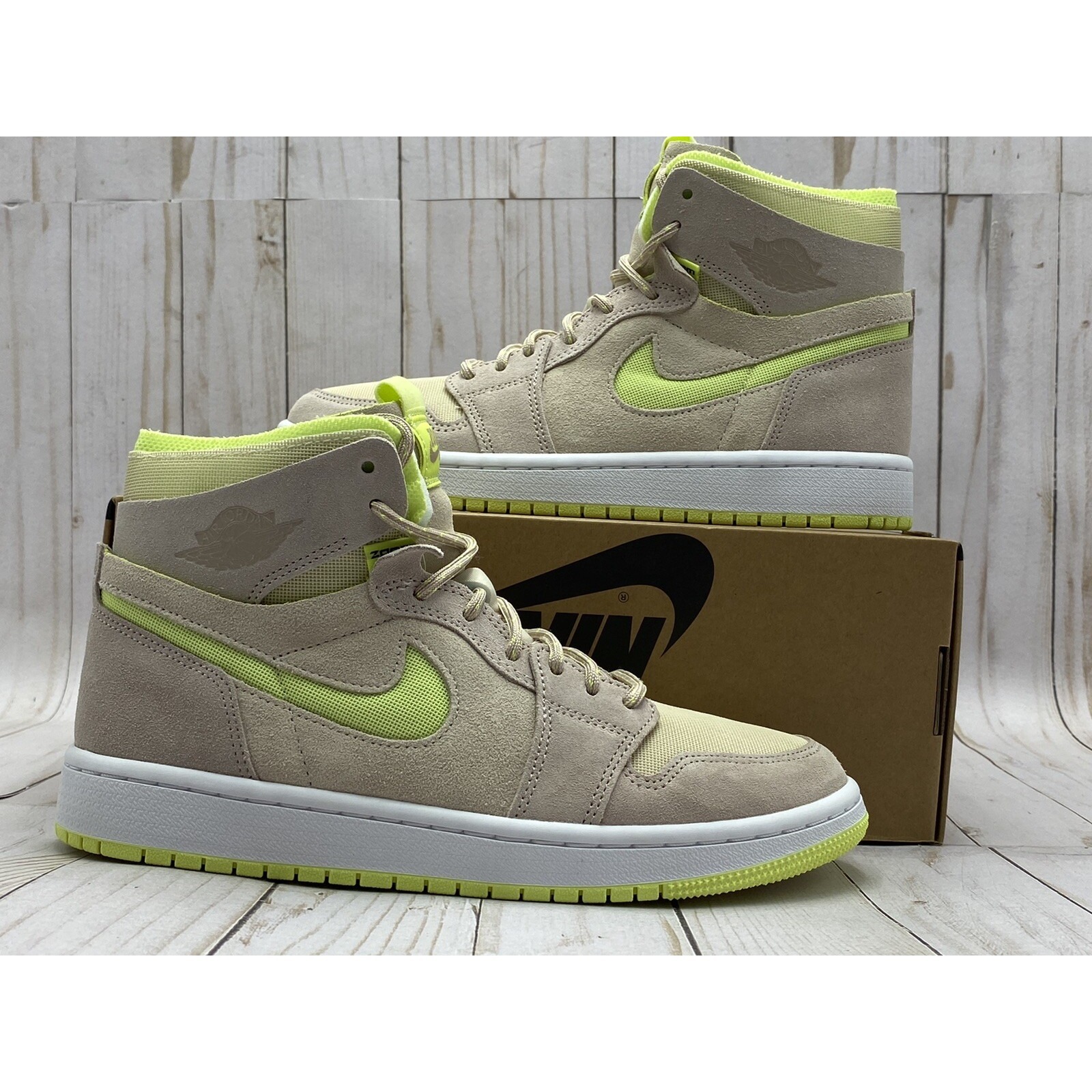 Nike Women's Air Jordan 1 High Zoom Cmft Lemon Twist Size 5.5 Ct0979200